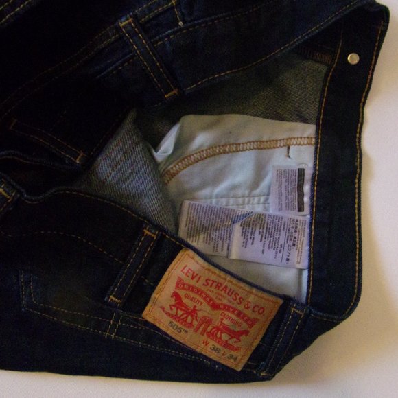 Levi Strauss & Co Men's Regular Fit 505 Dark Blue 38 x 34 - Picture 5 of 6